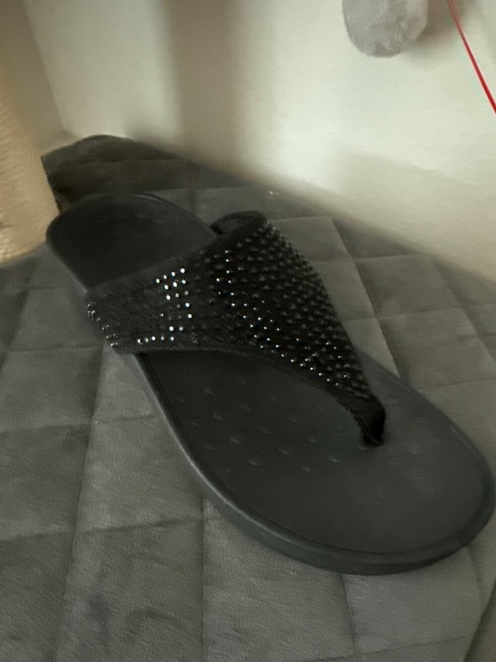 Vionic Pacific Naples Raised Wedge Black Sandals size 8